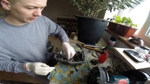 Снятие с первичного вала подшипника ,и обоймы с картера кпп,мото урал