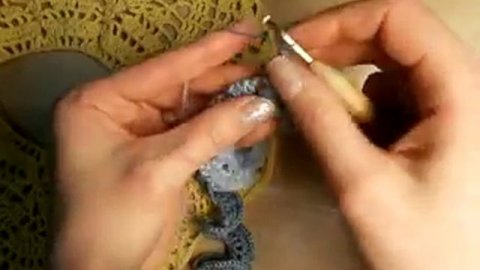 3 Как связать ажурный воротник, 3 ряд