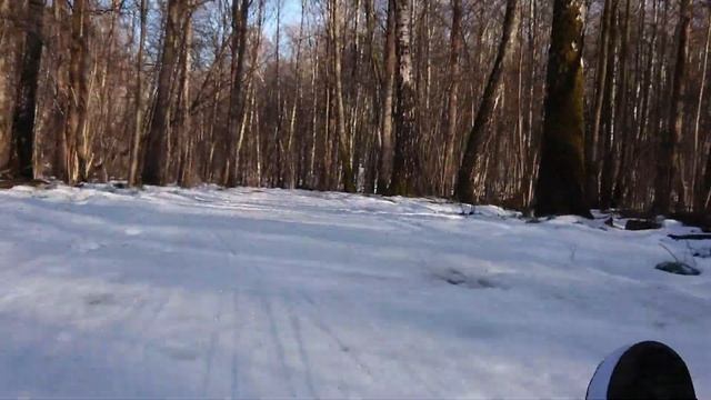 Лысая гора, лыжная трасса, спуск на санях, Москва. смотреть онлайн