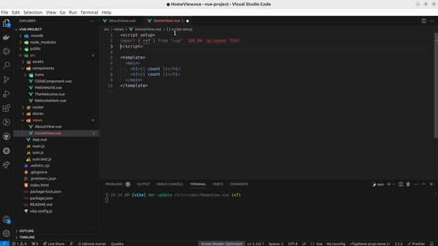 v-once built in directive in Vue | Render the element only once | Vue.js | Composition API