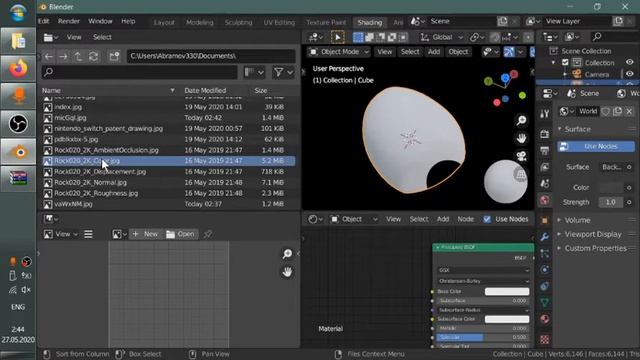Простой камень в Blender смотреть онлайн