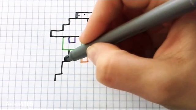 Как рисовать Ведьму по Клеточкам #4 на Хеллоуин/легкий рисунок смотреть онлайн