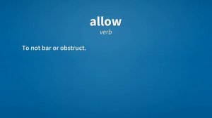 Allow | Meaning of allow