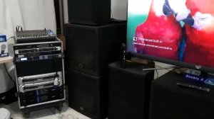 2 × 15" 2 Way Main + 4 × Wharfedale Pro Delta 18B Sound Check