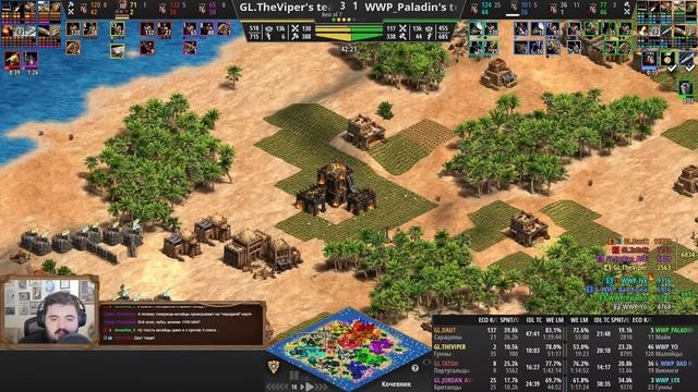 Сборная ЗАПАДА против КИТАЯ: Шикарный 4vs4 Шоуматч за $2000 в Age of Empires 2 смотреть онлайн