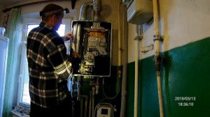 Замена воздухоотводчика и трёхходового на котле Rinnai 167 RMF