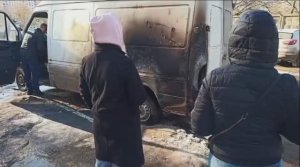 Пожар на стихийной автостоянке