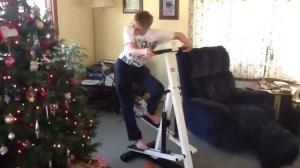 Jacob Walking And Using His Stair Stepper