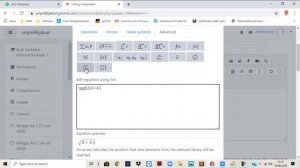 Menggunakan Equation Editor di Moodle