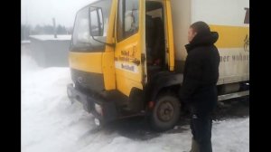 Mersedes Benz 814 Cold Start -20! Мерседес 809 запуск минус 20!
