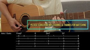 Here With Me - d4vd - Guitar Tutorial with Tab / Chords