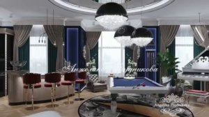 Дизайн интерьера бильярдной комнаты в современном стиле