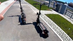 Dualtron Thunder VS Kugoo G-Booster. + Заезды с мотоциклами 125 и 250 кубов.