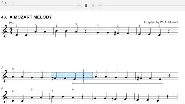 43. Mozart Melody - Violin смотреть онлайн