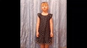 Чернышова Анна, 5 лет. Читает стихотворение Веры Шуграевой "Утро"