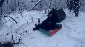 Ночевка в зимнем лесу