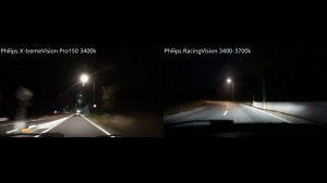 Philips X-tremeVision Pro150 vs RacingVision+150%