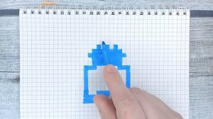 Как рисовать по клеточкам АКУЛУ / Видео поэтапно / Рисунки по клеточкам Лайк АРТ