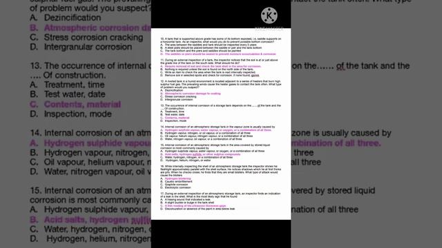 API RP 575 Question bank 1-17