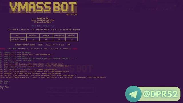 VMASS Tool 2022 ? Auto-Exploit-Webshells - Env Tools Extract - Github Source Code