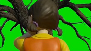 Игра в кальмара зелёный фон. Футаж хромакей Игра в Кальмара
