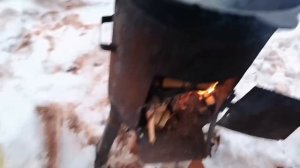 Готовим на дровах в казане