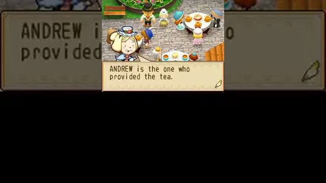 Your First Tea Party Harvest Moon ds Grand Bazaar cutscene