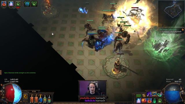 Merciless Labyrinth - Dark Pact Necromancer #38 - Path of Exile: Fall of Oriath / Harbinger League смотреть онлайн