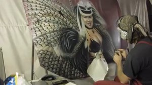 Аэрография на капоте - Мадам Кураж