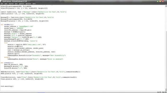 Sending Email Using Python | Email Sender | Python
