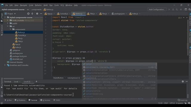 Styled Components & React ПОЛНЫЙ КУРС