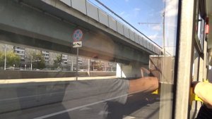 Поездка на троллейбусе БКМ 321 №1880 №59 Улица Генерала Глаголева-м.Сокол