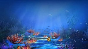 Футаж детский мультяшные рыбки в Океане footage fish in the ocean 4