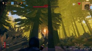 Срубил крутое дерево в Valheim.