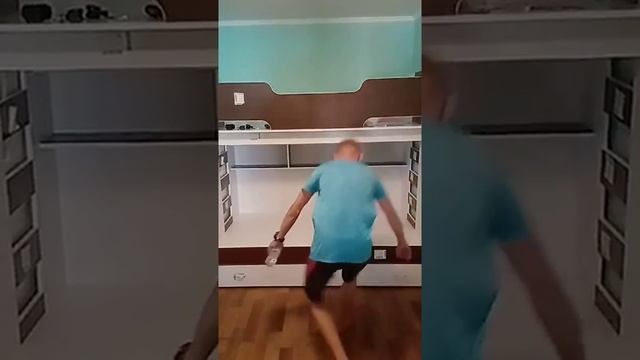 Трехместная кровать-чердак с выдвижным спальным местом КЧТ 113 смотреть онлайн