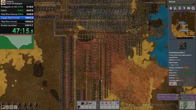 Factorio Speedrun Multiplayer Any% 1:28:00 World record run!
