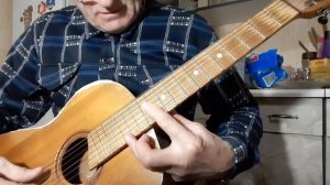 Минорный септаккорд Gm7 .Семиструнная гитара. Минорный строй.