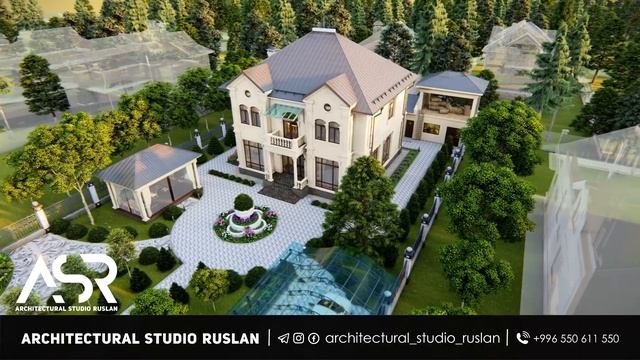 Индивидуальный жилой дом в классическом стиле.