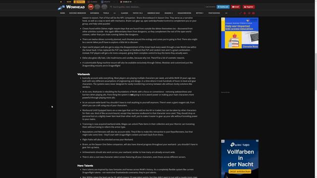 THE WAR WITHIN: Deep Dive von der BlizzCon - Endgame-Content, Dynamisches Fliegen, Warbands und meh смотреть онлайн