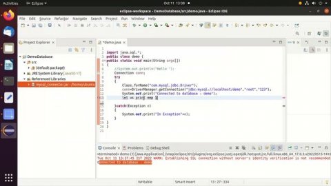 Java Mysql Connectivity using Eclipse