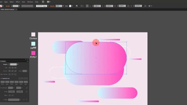 Create simple abstract background vector in illustrator | ai tutorial | abstract design