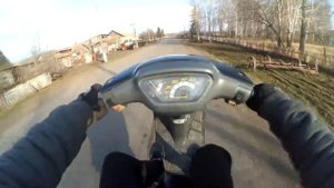 Валим на стоке!! Honda dio af-18 stunt