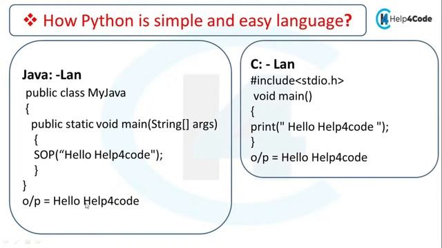 #3 How python is simple and easy language | Python Tutorials #python | #pythoninterview #interview