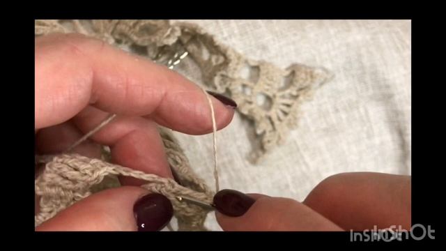 Ажурная кайма/скатерть крючком/заключительная часть 4