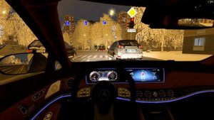 City Car Driving - Mercedes-Benz S63 AMG 2018 - Night Drive & Snow | G27