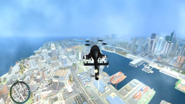 GTA 4-Пилот вертолёта летает на Аннигиляторе. смотреть онлайн