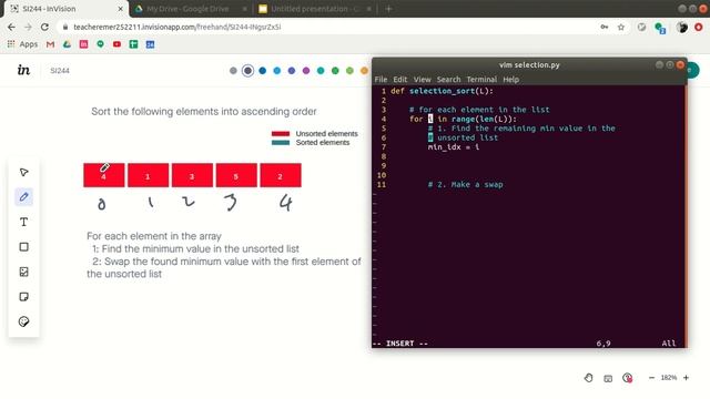 Selection sort in python