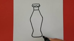 HOW TO DRAW CUTE COCA COLA BOTTLE EASY