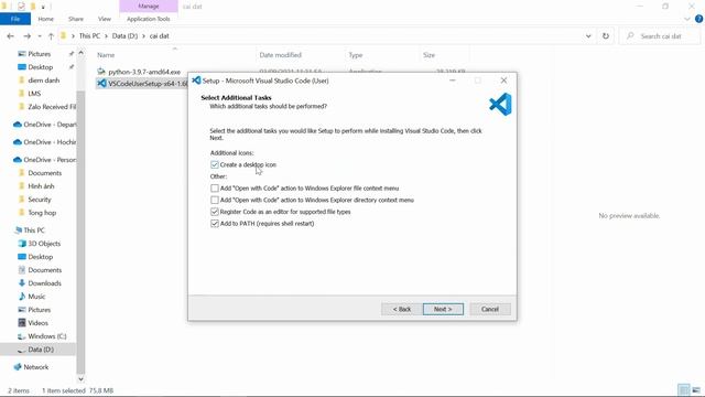 Hướng dẫn học sinh cài đặt Python và Visual Studio Code