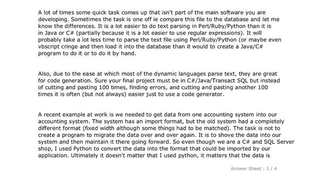 PYTHON : Why learn Perl, Python, Ruby if the company is using C++, C# or Java as the application la смотреть онлайн